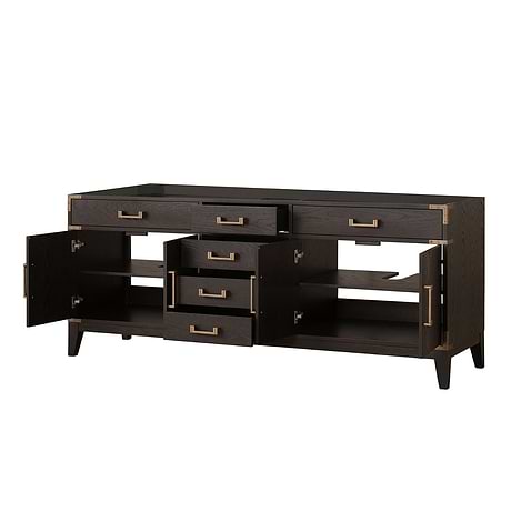 Aiden Brown Oak 80" Double Vanity without Top