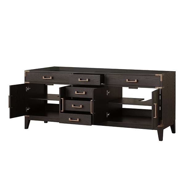 Aiden Brown Oak 80" Double Vanity without Top