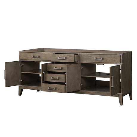 Aiden Gray Oak 80" Double Vanity without Top