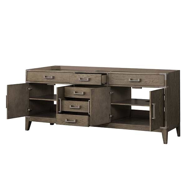 Aiden Gray Oak 80" Double Vanity without Top