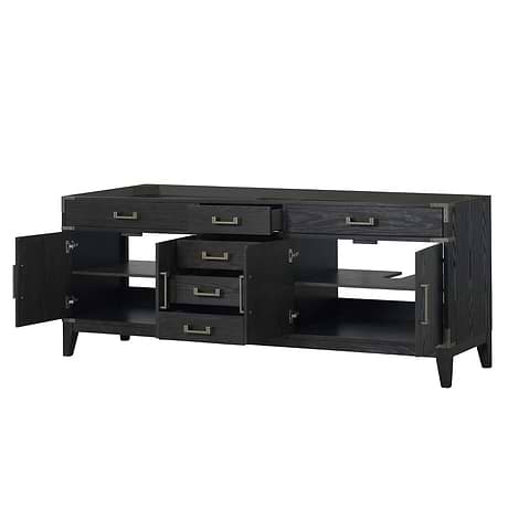 Aiden Black Oak 84" Double Vanity without Top