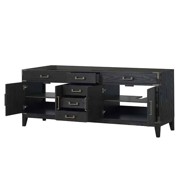 Aiden Black Oak 84" Double Vanity without Top