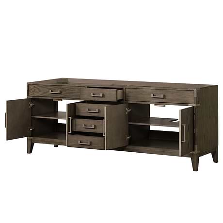Aiden Gray Oak 84" Double Vanity without Top