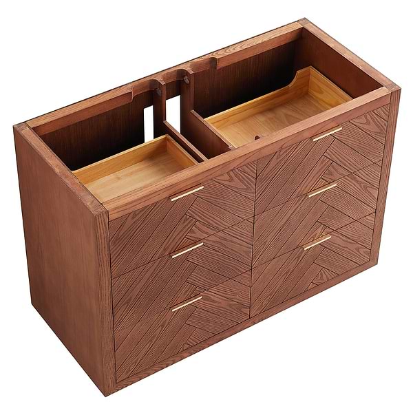 Marilyn Woodgrain 48" Single Vanity with Carrara Marble Top