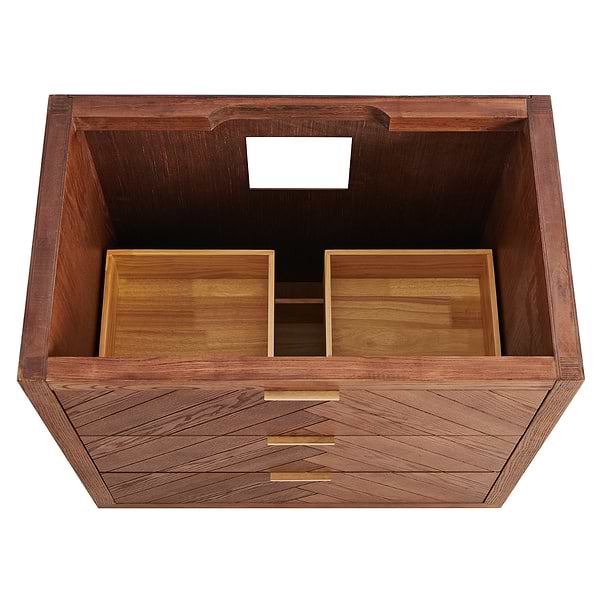 Marilyn Woodgrain 36" Single Vanity with Pure White Quartz Top
