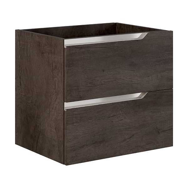 Duo Weathered Oak 24" Single Vanity with Integrated White Ceramic Top