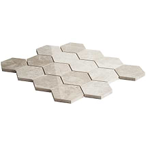 Cream Misto 3" Polished Marble Hexagon Mosaic