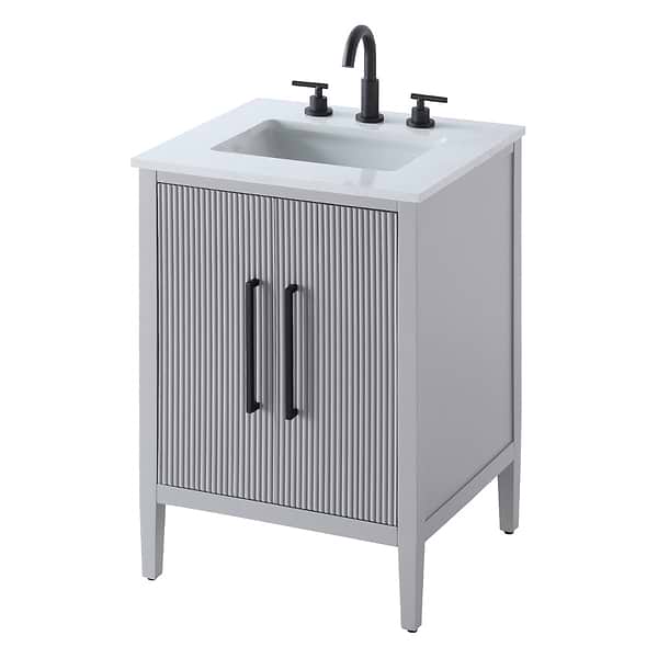 Juelle Gray 24" Single Vanity with Cultured Marble Top
