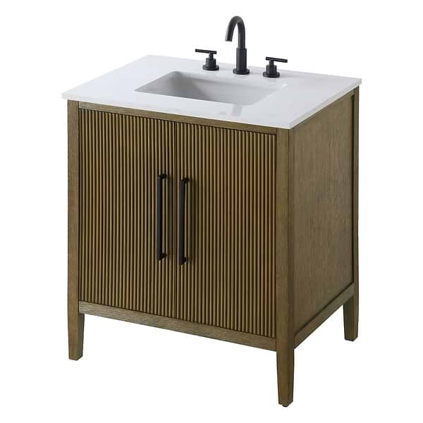 Juelle Hazel Oak 30" Single Vanity with Cultured Marble Top