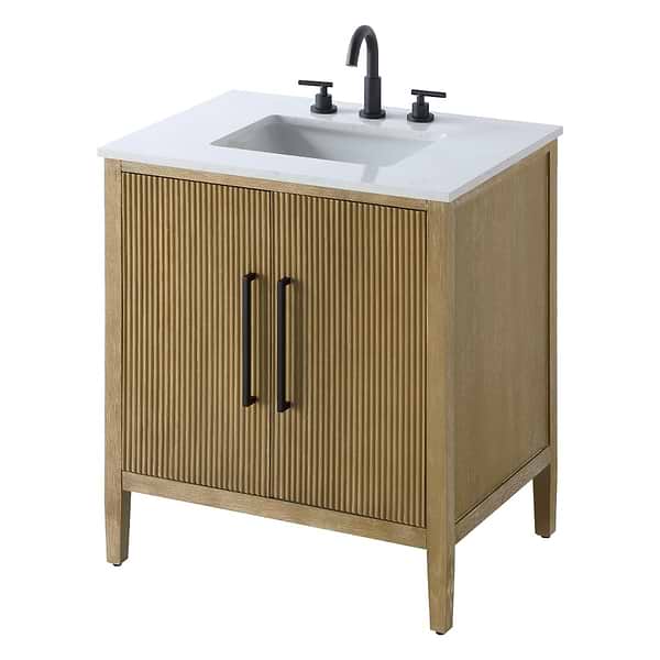 Juelle Honey Oak 30" Single Vanity with Cultured Marble Top