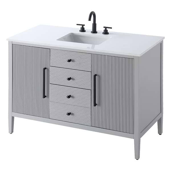 Juelle Gray 48" Single Vanity with Cultured Marble Top