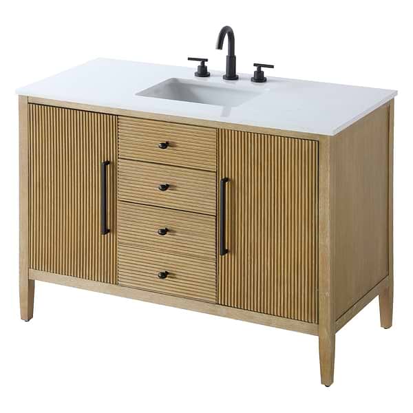 Juelle Honey Oak 48" Single Vanity with Cultured Marble Top