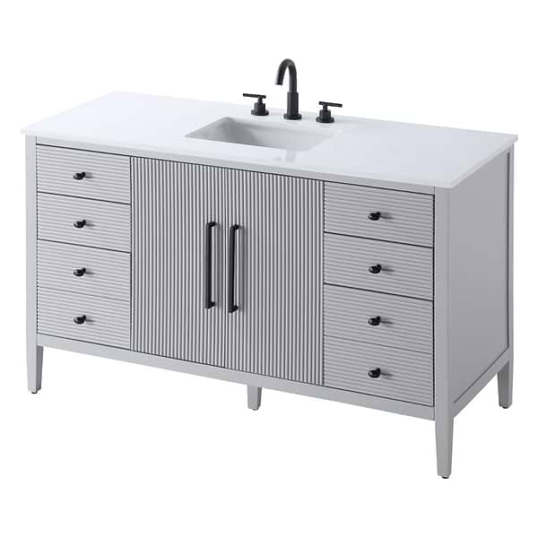 Juelle Gray 54" Single Vanity with Cultured Marble Top