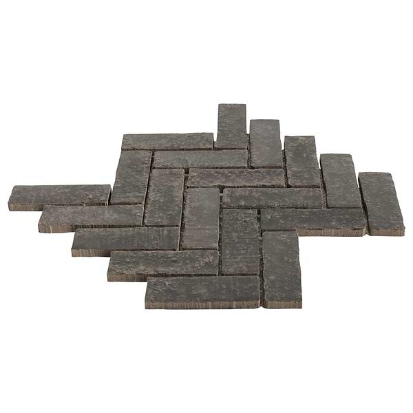 Brixon Charcoal Gray 1.5x4 Herringbone Matte Porcelain Mosaic Tile