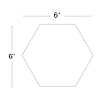 Sasha Hex Chiazza Marino 6" Matte Porcelain Hexagon Tile