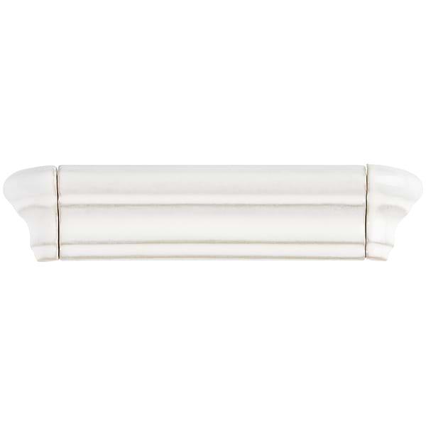Nabi Natural White 1x2 Glossy Glass Chair Rail Corner Piece