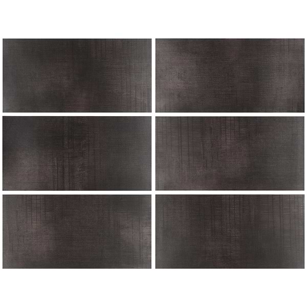 Ristretto LVT Charcoal Black 12x24 Fabric Look Glue Down Luxury Vinyl Tile 