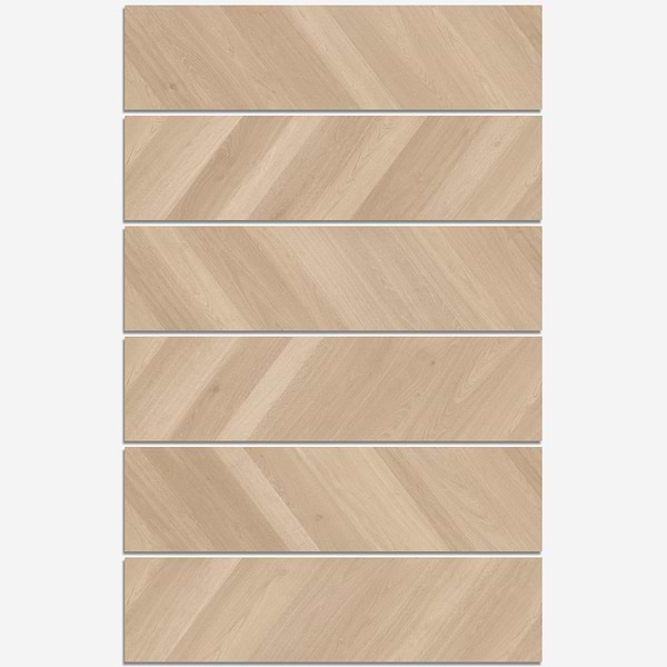 Aspen LVT Chevron Fumed 12x48 Luxury Vinyl Plank in Brown, View 9, open zoomed image