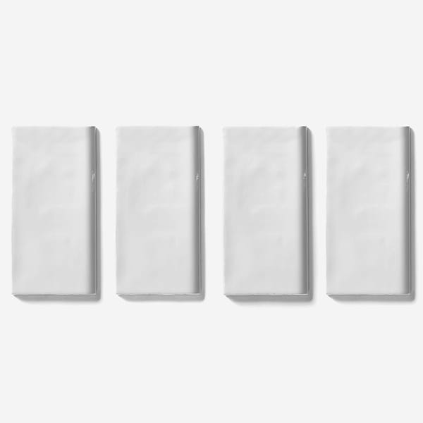 Lancaster Bianco White 3x6 Ceramic Bullnose