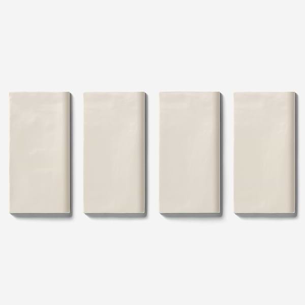 Lancaster Vanilla Cream 3x6 Ceramic Bullnose