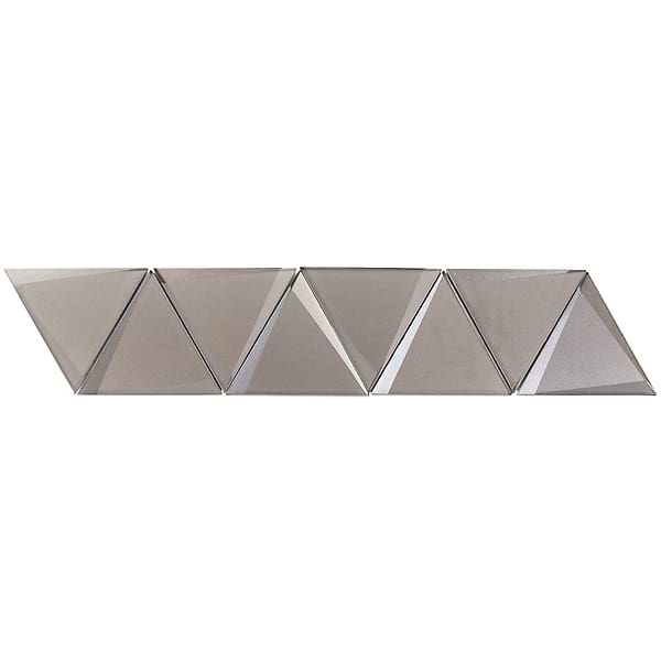 Remington Sepia Beveled Triangles Glass Mosaic Tile