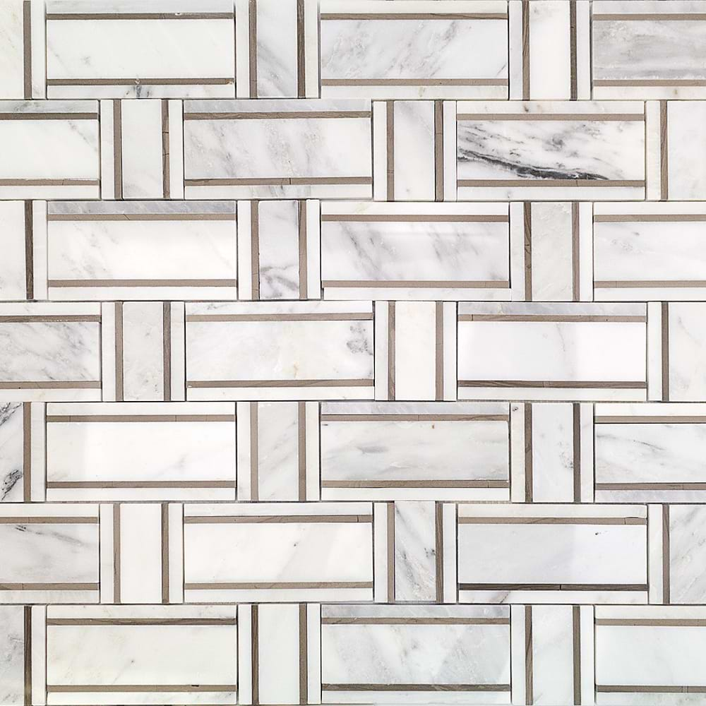 Esplanade Canyon Cloud Polished Marble Mosaic Tile