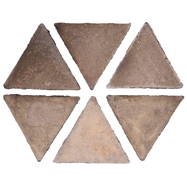 Terra Villa Gray 6" Triangle Matte Presealed Genuine Terracotta Tile