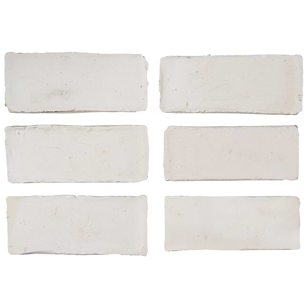 Terra Villa White 2x6 Matte Presealed Genuine Terracotta Tile