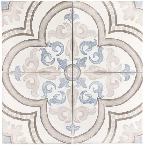 Amadora Daiza White 8x8 Porcelain Tile