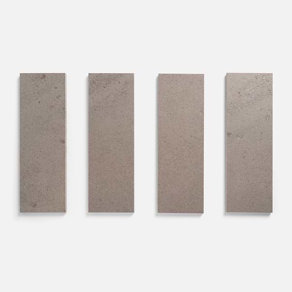 Piccoli Petite Taupe Gray 4x12 Terrazzo Look Matte Porcelain Tile