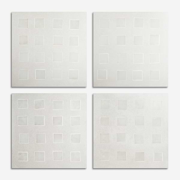 Bariazzo Deco Ivory White 36x36 Semi-Polished Porcelain Tile