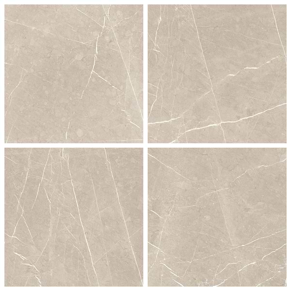 Autograph Crema Beige 48x48 Marble Look Satin Porcelain Tile
