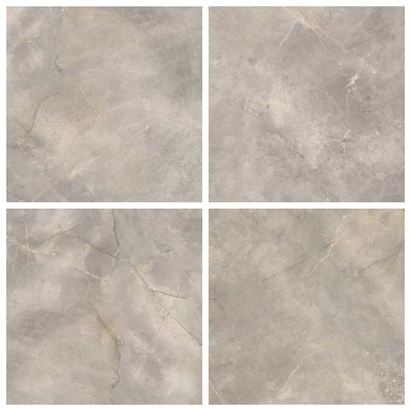 Autograph Grand Grigio Gray 48x48 Marble Look Satin Porcelain Tile