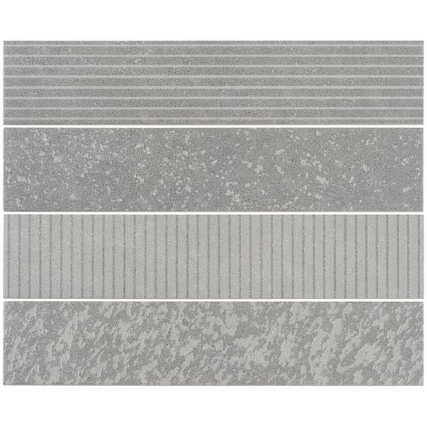 Texstone Deco Gris Gray 4x19 Matte Porcelain Subway Tile