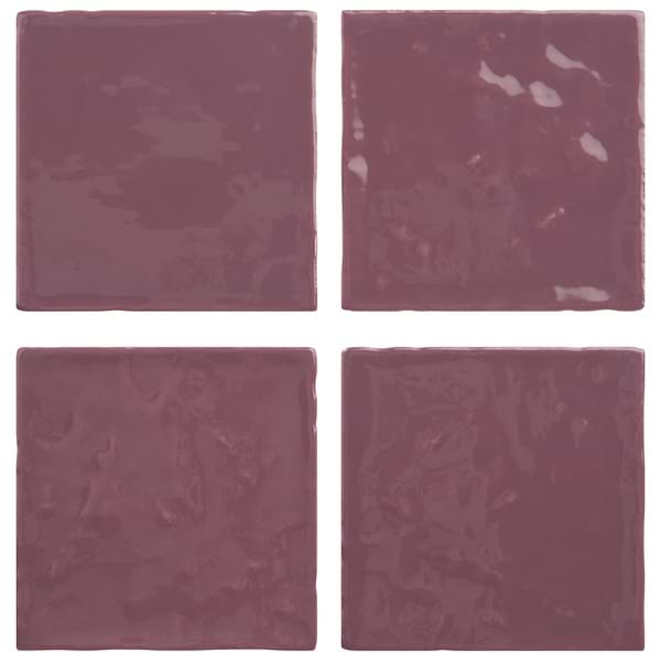 Mulberry Purple 4x4 Zellige Glossy Ceramic Tile