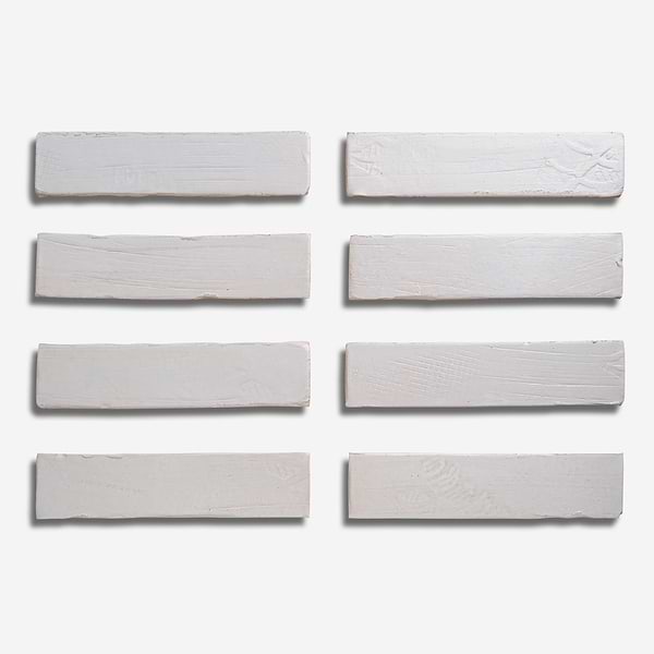 Impress Blanco White 2x10 Handmade Matte Terracotta Tile