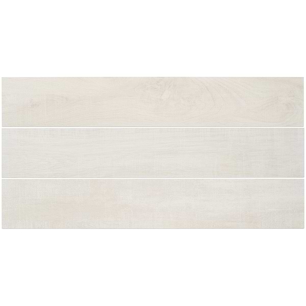 Silkwood White 8x48 Matte Porcelain Wood Look Tile