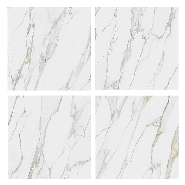Minera Aurora Gold 48x48 Marble Look Polished Porcelain Tile