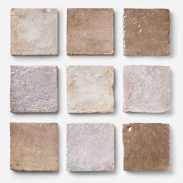 Opera Terracotta by Paula Purroy Dune 6x6 Square Matte and Iridescent Terracotta Tile