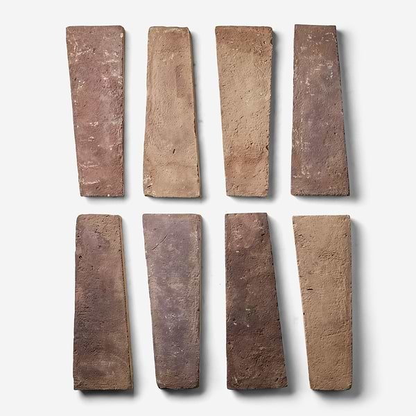 Opera Terracotta by Paula Purroy Bordeaux 6x18 Trapezoid Matte Terracotta Tile