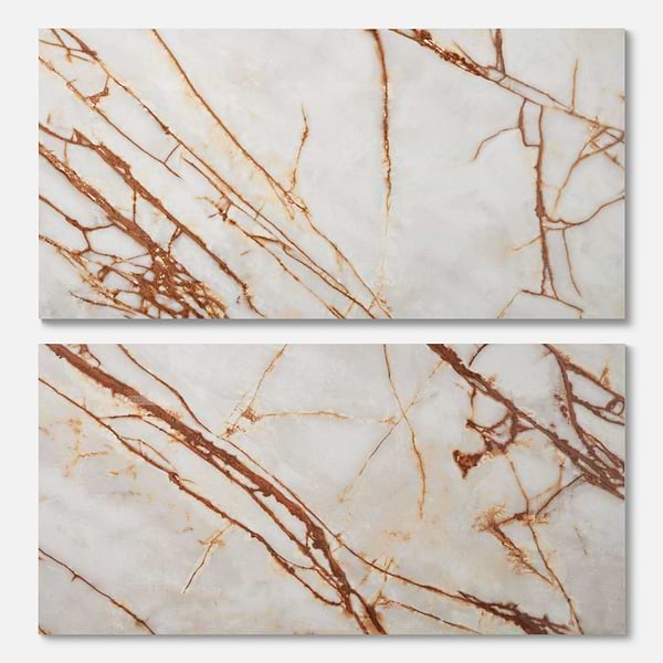Marfino Bianco Imperiale White 24x48 Marble Look Polished Porcelain Tile