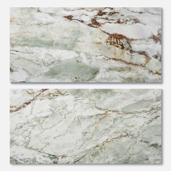 Marfino Green Sky 24x48 Marble Look Polished Porcelain Tile