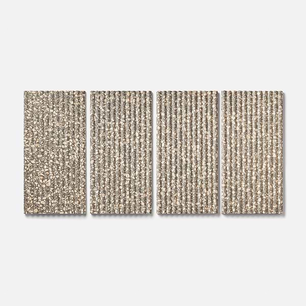 Terrazzo Italy Fluted Dolce Rina Gray 12x24 Honed Terrazzo Tile