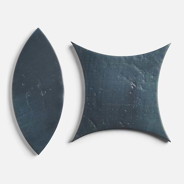 Raval Denim Blue 3x8 Petal and 6x6 Kite Matte Porcelain Tile