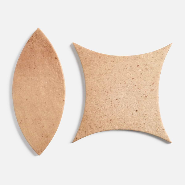 Raval Peach Terracotta 3x8 Petal and 6x6 Kite Matte Porcelain Tile