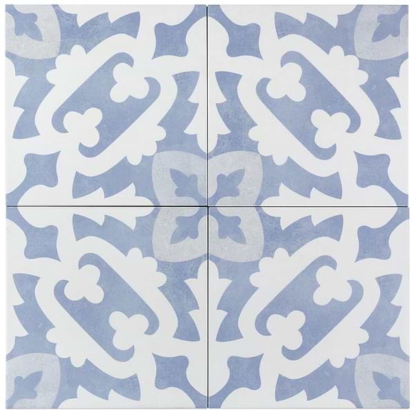Encaustic Look Porcelain Tile for Backsplash