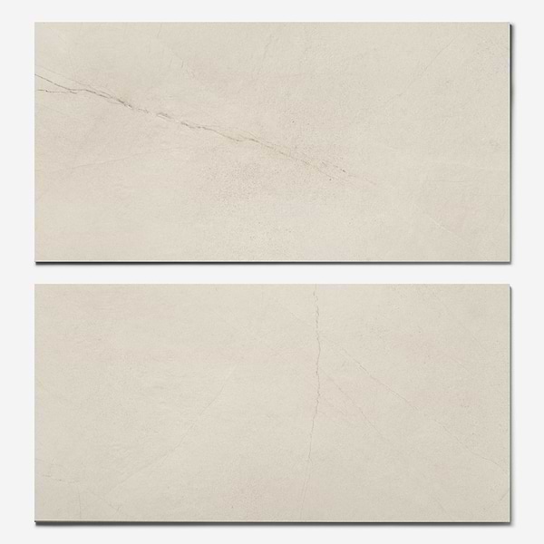 Theo Marfil Cream 24x48 Marble Look Antique Satin Porcelain Tile