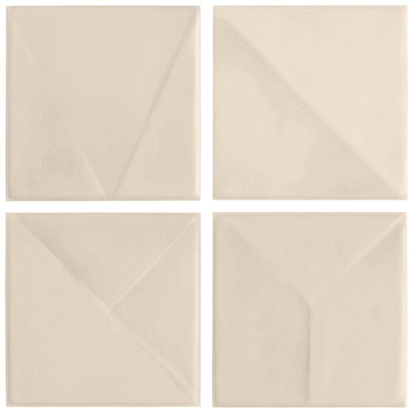 Stacy Garcia Valenova Deco Taupe 5x5 Textured Matte Ceramic Tile