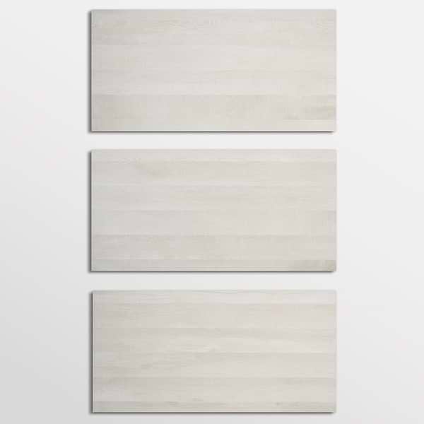 Kenridge Waves White 24x48 Wood Look Matte Porcelain Tile
