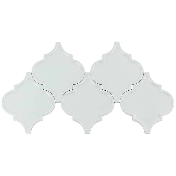 Byzantine Arabesque Alice Blue Ceramic Wall Tile